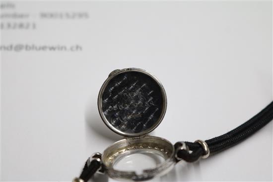 A ladys mid 20th century platinum and diamond set Vertex cocktail watch retailed by Mappin.